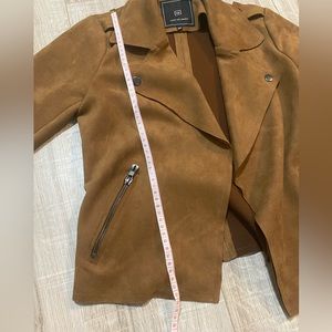 Suedette blazer with no zipper size. xxs